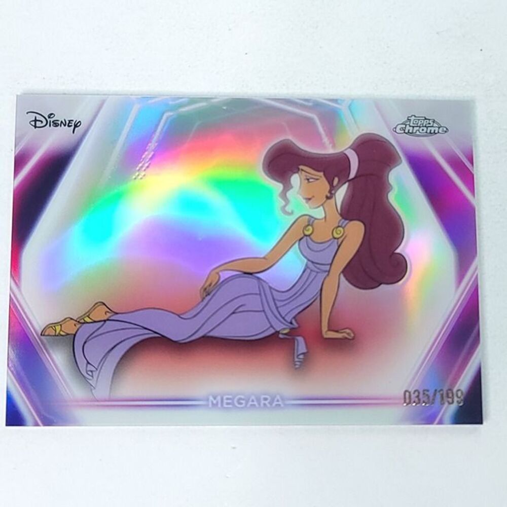 Megara Topps 2026 Disney Neon Holo Chrome Refractor Limited 035/199 CNE
